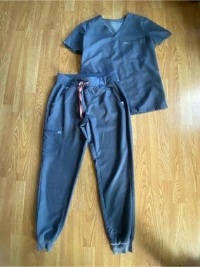 FIGS SCRUB SET DENIM BLUE SMALL